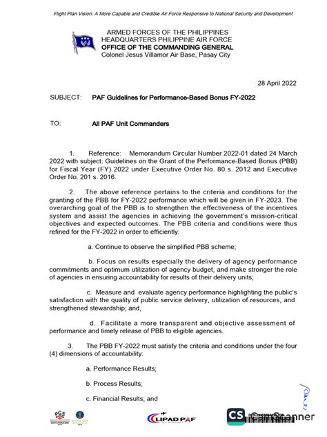 paf bonus|PAF Guidelines for Performance.
